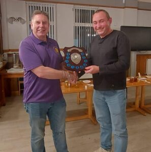 Marcus Treadwell receiving Jonathan Bowen Memorial Shield in 2024.